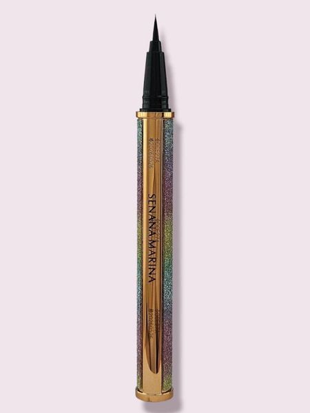 Чорний лайнер для очей підводка-фломастер Senana Marina Eyeliner Shine Starry Sky Persistent 0.8 мл 2235884278 фото
