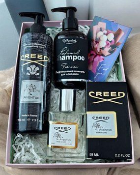 Подарунковий набір косметики у стилі CREED Aventus 3 в 1 TB2900750-ID2456902015 фото