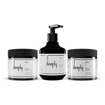 Набір для жирної шкіри голови Deeply (shampoo, scalp scrub, hair mask) DPPRT10 фото