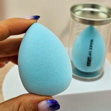 Спонж для макіяжу в формі краплі Блакитний Puff Make Up Beauty Blender 2017489836 фото