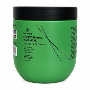 Професійна маска для волосся Кератинове Відновлення Bogenia Professional Hair Mask Keratin Recovery BG404 №003, 500 ml BG404.003 фото