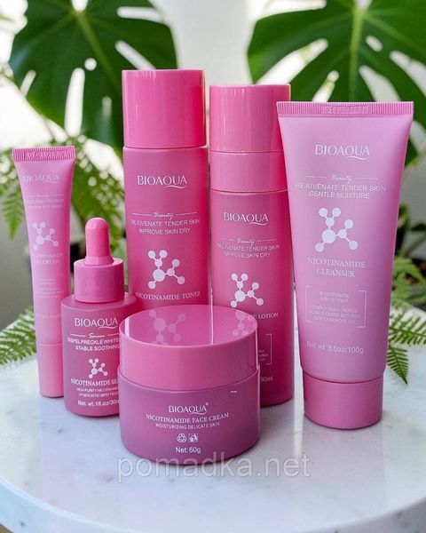 Подарунковий набір для догляду за обличчям Bioaqua Nicotinamide Skin Gift Box, 6 засобів K102467759-ID3149342357 фото