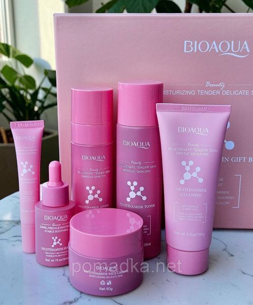Подарунковий набір для догляду за обличчям Bioaqua Nicotinamide Skin Gift Box, 6 засобів K102467759-ID3149342357 фото