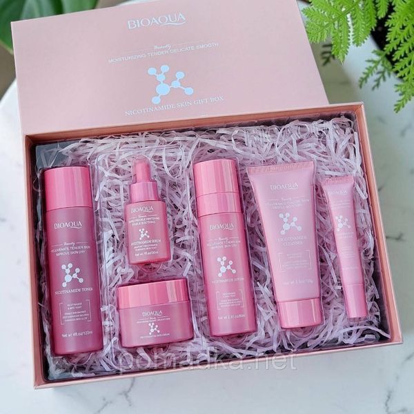 Подарунковий набір для догляду за обличчям Bioaqua Nicotinamide Skin Gift Box, 6 засобів K102467759-ID3149342357 фото