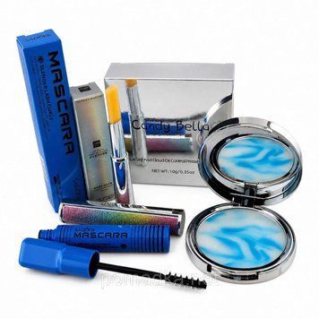 Набір декоративної косметики 3 в 1 (пудра Candy Bella, туш Sadoer, бальзам Senana) DS1300480-ID3177788045 фото