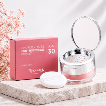 Матирующая солнцезащитная пудра Top Beauty Pink Filter Matte Sun Protection Powder SPF 30 6 г УТ-00000528 фото