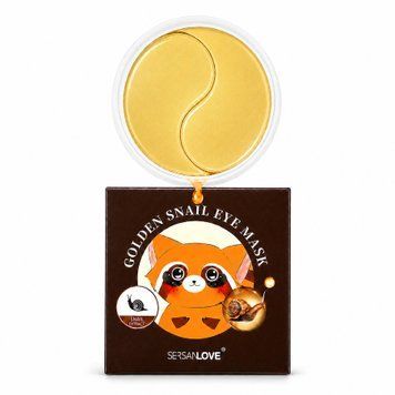 Гідрогелеві патчі для очей з муцином равлика та золотом Sersanlove Golden Snail Eye Mask 90 г 60 шт K75363320-ID3153665529 фото