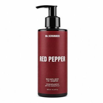 Шампунь для тела и волос 2 в 1 Mr. Scrubber Man Hair & Body 2 in 1 Shampoo Red Pepper 300 мл 1425 фото