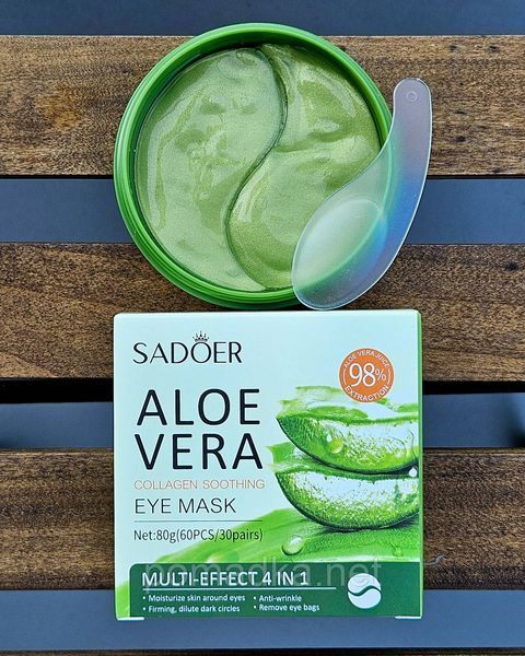 Гідрогелеві патчі для очей з алое вера Sadoer Aloe Vera Collagen Soothing Eye Mask 80 г 60 шт K67965881-ID3149342321 фото