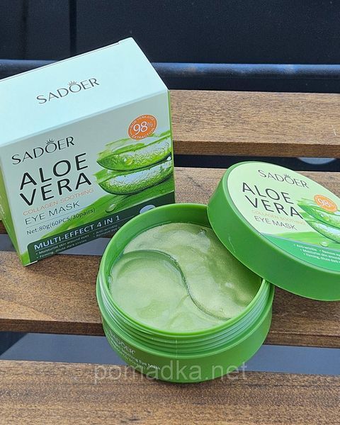 Гідрогелеві патчі для очей з алое вера Sadoer Aloe Vera Collagen Soothing Eye Mask 80 г 60 шт K67965881-ID3149342321 фото