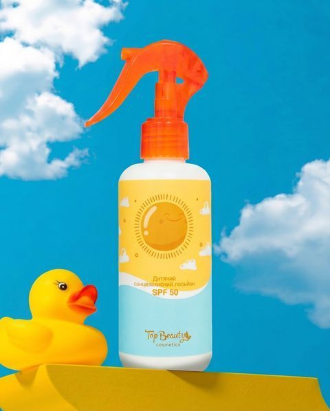 Дитячий сонцезахисний лосьйон вік 3+ Top Beauty SPF 50 200 мл УТ-00000396 фото
