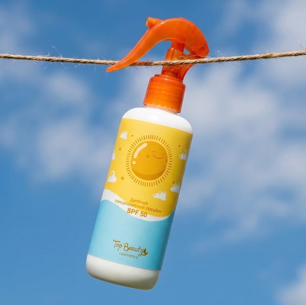 Дитячий сонцезахисний лосьйон вік 3+ Top Beauty SPF 50 200 мл УТ-00000396 фото