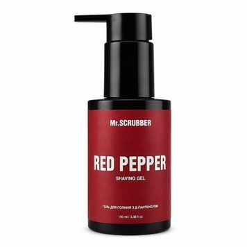 Гель для бритья с д-пантенолом Mr. Scrubber Shaving Gel Red Pepper 100 мл 1427 фото