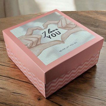 Коробка "I love you" 20х20х10 см 4270 фото