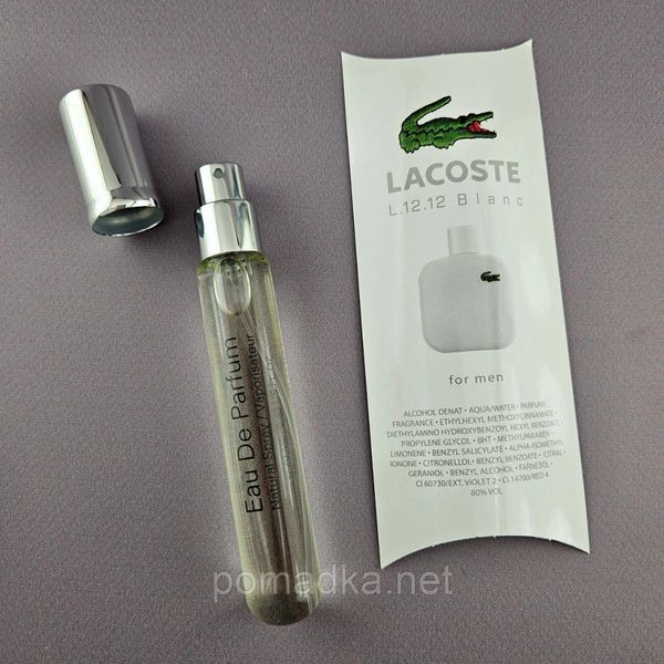 Чоловіча парфумована вода у стилі Lacoste Eau De Lacoste L.12.12 Blanc 20 мл 10700-01 фото
