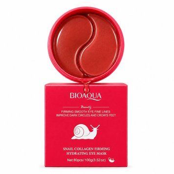 Гідрогелеві патчі Bioaqua Snail Collagen Firming Hydrating Eye Mask 100 г 80 шт K16462930-ID3149342328 фото