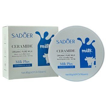 Гідрогелеві патчі під очі інтенсивне зволоження та живлення SADOER Nourish EyE Mask Ceramide Milk, 60 шт 18734-01 фото
