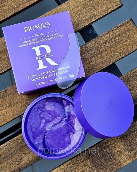 Гідрогелеві патчі для очей Bioaqua Retinol Collagen Firming Moisturizing Eye Mask 100 г 80 шт K54962979-ID3149342331 фото