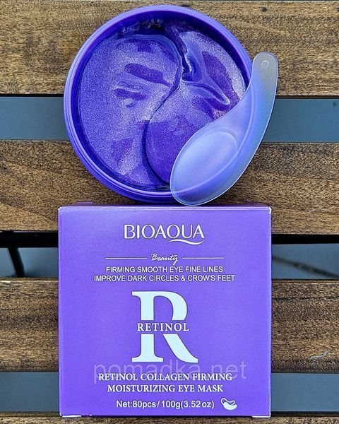 Гідрогелеві патчі для очей Bioaqua Retinol Collagen Firming Moisturizing Eye Mask 100 г 80 шт K54962979-ID3149342331 фото