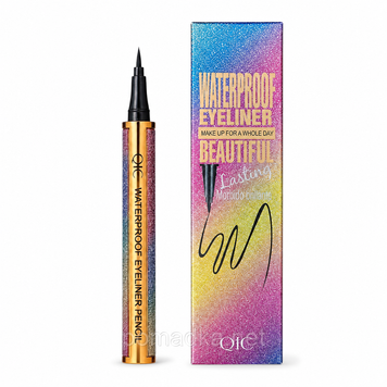 Водостійка підводка-фломастер для очей QIC Smooth Waterproof Eyeliner Q612 Black 1 г K60060600-ID3153198527 фото