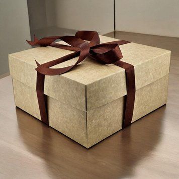 Подарочная коробка "Крафт" 20x20x10 см 2357 фото