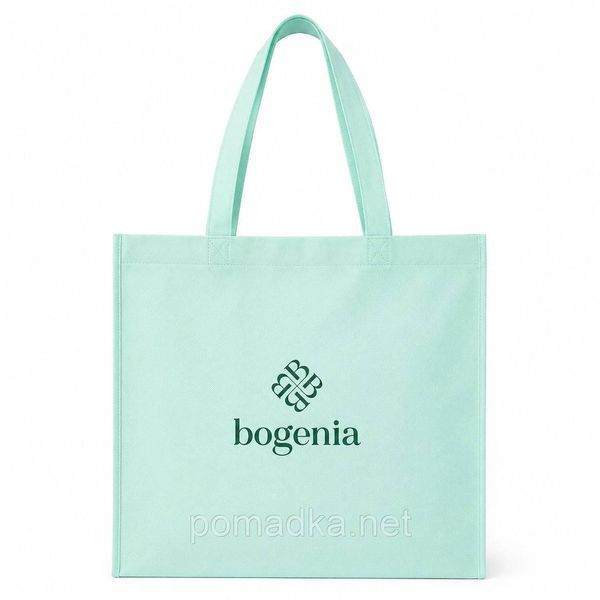 Тканинна сумка-шопер Bogenia з принтом, м&rsquo;ятна 38&times;40 см B7531236-ID3162714073 фото