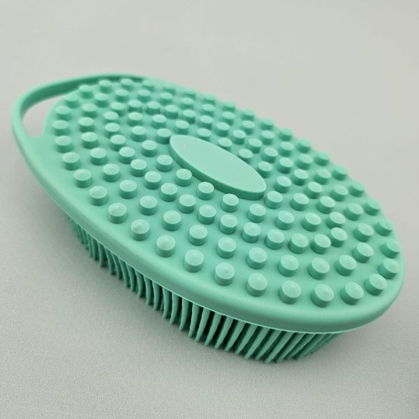 Силиконовая щетка мочалка для душа Зелёная 2097112375 фото